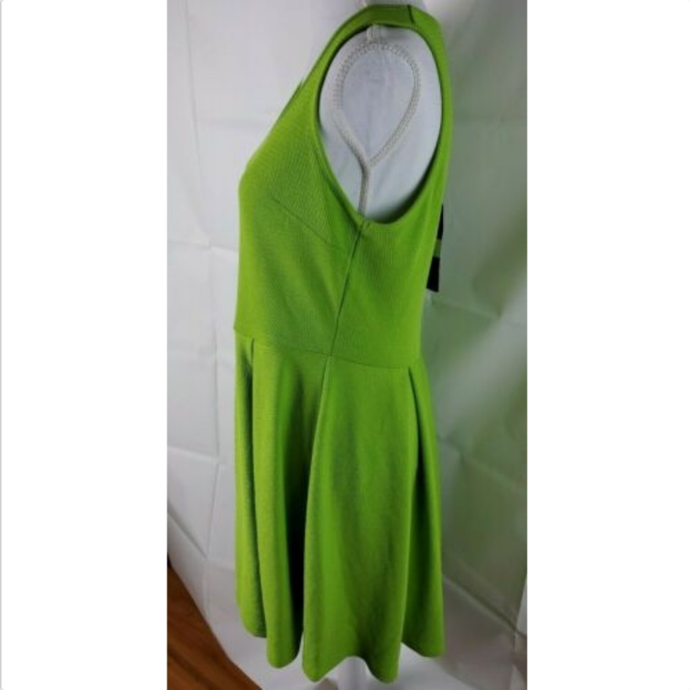NWT White Mark Sz XL Tank Dress Green A Line Mini - Picture 3 of 6